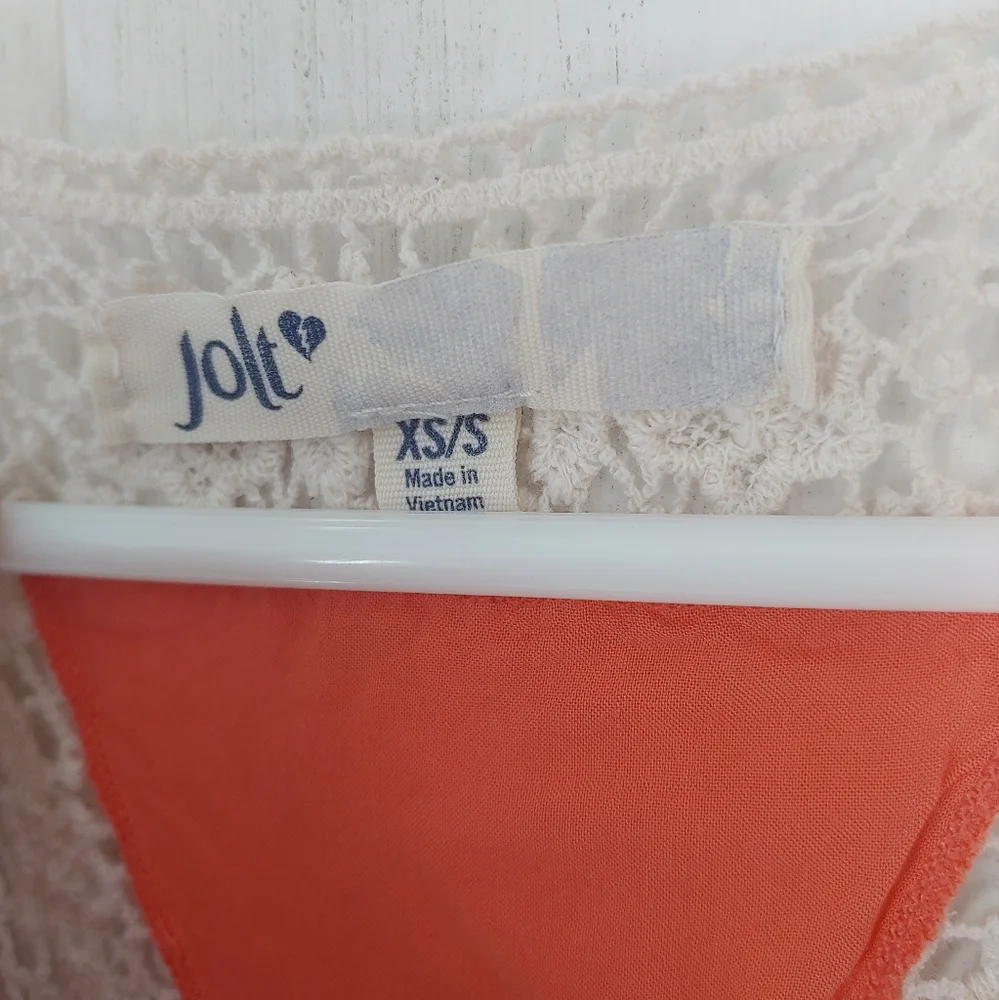 Jolt Crochet Tank Top from Buckle White/Cream and Coral Women's XS/S - Picture 7 of 7